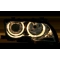 BMW E46 kupejas/kabrio (01-03) priekšējie lukturi, eņģeļ acis, hromēti